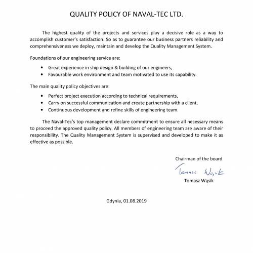 quality policy